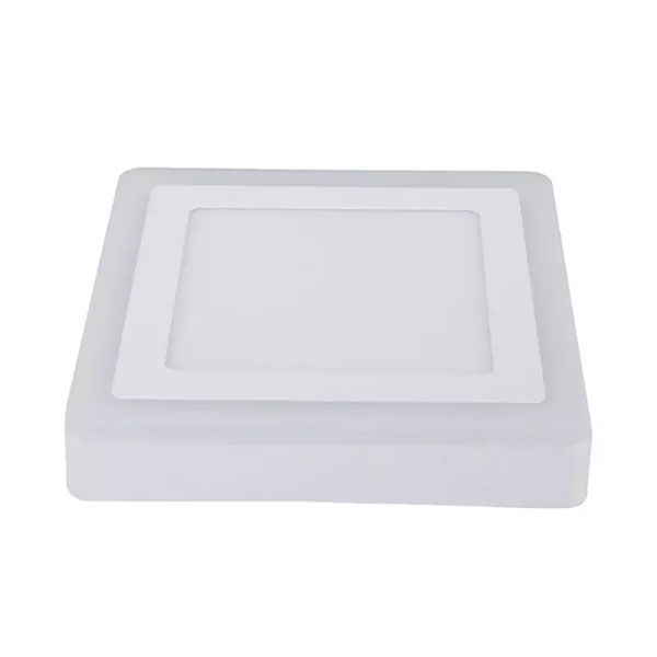 Decorated ceiling lamp recessed double color 6w+ 3w square surface mounted led panel light